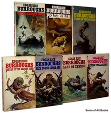 Complete Set of 7 Paperback Pellucidar Series by Edgar Rice Burroughs picture