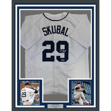 Framed Facsimile Autographed Tarik Skubal 35x39 Detroit White Jersey picture