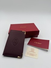 Cartier Must de Cartier Burgundy Leather Card Holder Wallet picture