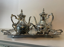 Towle Silversmiths Grand Duchess 5-Piece Silverplate Coffee Tea Set w/ Tray picture