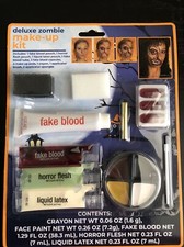 Deluxe Halloween Zombie Make-up Kit, Fake Blood, Sponges, Make-up, Flesh (NEW) picture
