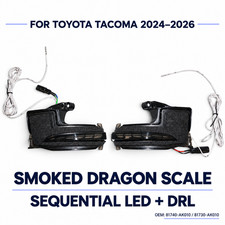 Toyota Tacoma 2024-2026 Smoked Dragon Scale Sequential LED DRL Mirror Signals picture