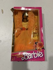New Original Vintage 1984 Peaches N’ Cream Barbie Doll #7926 Made In Taiwan picture
