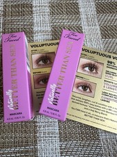 2 x Too Faced Better Than Sex Mascara Naturally Voluptuous Volume 4.8ml each NIB picture
