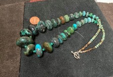 Gorgeous old looking turquoise abacus shape bead necklace/20