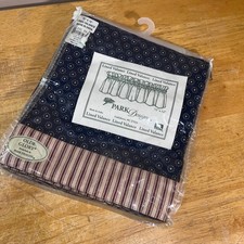 Park Designs Olde Glory Lined Valance Navy Blue Red Vtg Americana 72x14 picture