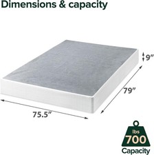 Zinus 9 Inch Metal Smart Box Spring Mattress Foundation Strong Metal Frame NEW picture