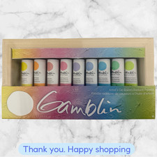 Gamblin Artist’s Oil Set of 9 Radiant Colors Paint Tubes 37ml Art Brush Artistts picture