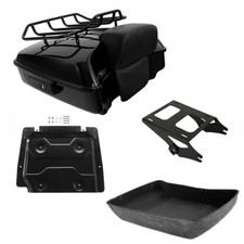 Chopped Trunk& Backrest Mount Rack Plate Fit For Harley Touring Road Glide 14-26 picture