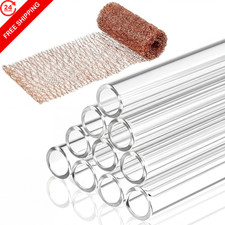 Singhoow 10 Pcs Glass Pipe 4 Inch Borosilicate Tube 4 Inch, Clear picture