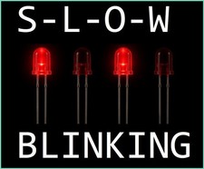 Blinking Flashing Red 3mm Diffused SLOW BLINK LED QTY *100* picture