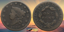 1820 Matron Head Large Cent, N-15, Small Date, Curly 2, Very Good+, C8774 picture