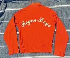 Original 1950s/60s Car Club Jacket Chain Stitch James Dean Style Red Rockabilly picture