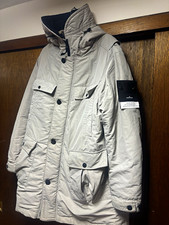 Stone Island Gray Insulated Primaloft Mid-Length Parka Jacket Men's XL picture