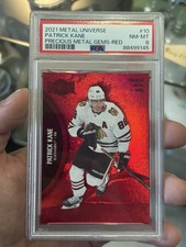 2021 Metal Universe Precious Metal Gems PMG Red /100 #10 Patrick Kane PSA 8 SSP picture