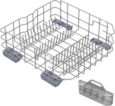 New WD28X26099 Dishwasher Lower Dishrack & WD28X10128 Silverware Basket Fors GE picture