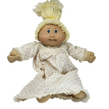 VINTAGE CABBAGE PATCH KIDS JESMAR SPAIN GIRL DOLL GREEN EYES BLONDE PONYTAIL picture
