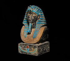 Authentic Ancient Egyptian Antiques King Tutankhamun Bust Pharaoh Artifact BC picture