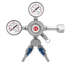 Kegco KC LH-542-2 Dual Product Premium Pro Series Dual Gauge Co2 Beer Regulator picture