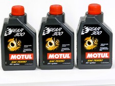 Motul 3 Liter Gear 300 75W90 100% Synthetic Gearbox and Differential Oil 3 x 1L picture