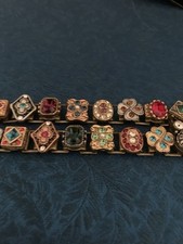 Sweet Romance Vintage Style Double Strand Multi Colored Bracelet picture