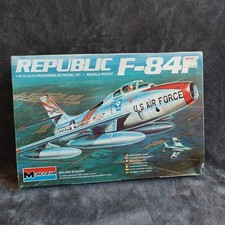 Vintage Monogram 1:48 Scale Republic F-84F Plane Model Kit Made in USA  1985 picture