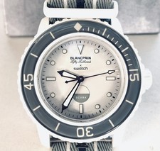 Blancpain X Swatch Scuba Fifty Fathoms Antarctic Ocean Bioceramic white) SO35S10 picture