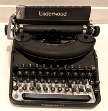 Vintage Underwood Noiseless 77 Typewriter Serial #1657503 w/ Case - Works Great picture