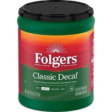 Folgers Decaf Coffee, Ground Coffee, Classic Medium Roast, 9.6 Ounce Canister picture