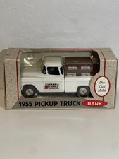 Vintage 1993 Ertl 1955 Chevy Pickup Truck Bank Central Tractor Farm Family picture