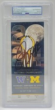 Jim Harbaugh Signed 2024 National Championship Ticket Michigan Autograph PSA/DNA picture