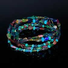 AAA+ Top Quality Black Ethiopian Opal Smooth Rondelle Beads Black Ethiopian Opal picture