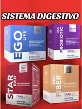 Sistema Digestivo OMNILIFE  1 Caja Fibra, 1 Star Bien ,1 Ego Life ,OML Probiotic picture