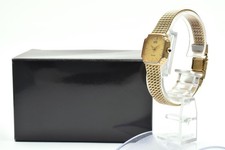 Vintage Seiko Exceline 1221 Octagon Gold Dial 1P Diamond Ladies Watch - Read Des picture