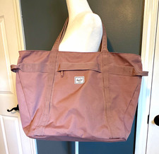 Herschel Strand Mauve Large Tote Bag Zip Top Lined Inner Pockets, EUC picture
