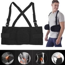 Heavy Weight Lift Lumbar Lower Back Waist Support Belt Brace with Suspender Work picture