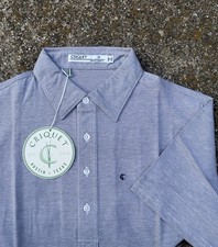 Criquet Polo Shirt Gray Heathered Medium 100% Organic Cotton Golf NWT picture