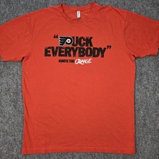 Philadelphia Flyers PUCK EVERYBODY Ignite the Orange Shirt XL Playoffs AUTHENTIC picture