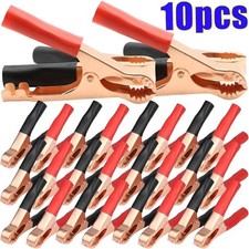 20pcs 80mm 50A Red & Black Car Battery Test Lead Clip Crocodile Alligator Clamps picture