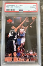 Michael Jordan w/ Tim Duncan 1998 Upper Deck Mjx #99 PSA 8 NM-MT picture