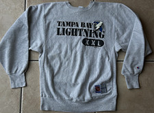 Vtg 1994 RARE Tampa Bay Lightning XL NHL Authentic Practice Wear Sweatshirt USA picture