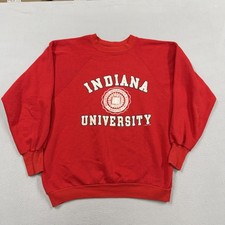Vintage Indiana Hoosiers Sweatshirt Mens XL Red NCAA Basketball Logo 7 Made USA picture
