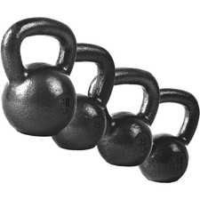 80 LB Cast Iron Kettlebell Set - 10/15/25/30 LB Weights for Strength Training, H picture