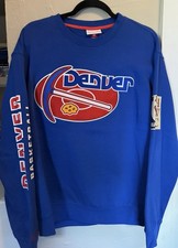Mitchell & Ness Denver Nuggets NBA Hardwood Classics Blue Sweatshirt Size M picture
