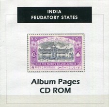 INDIA Feudatory States CD-Rom Stamp Album Color Illustrated Album Pages picture