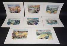 Set of 8 Prints by Hans Georg Stockhausen Landscape Paintings Baden Württemberg picture
