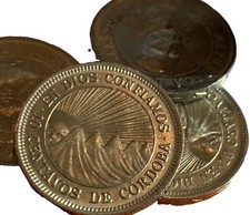 1964 Nicaragua 5 Centavos  Beautiful BU COINS FROM ONE ROLL TUBE picture