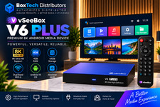 vSeeBox V6 Plus TV Box with Android 14 4GB RAM 64GB ROM Backlit Bluetooth Remote picture