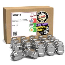 20 Pcs Chrome Lug Nuts, 1/2