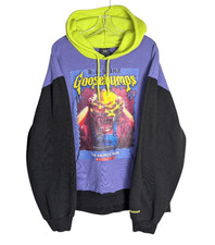 Dumbgood X Goosebumps purple green black Haunted Mask hoodie sweatshirt XXL mens picture